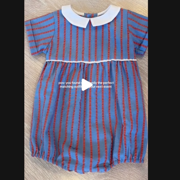 Mariella Ferrari Red and Blue Stripe Bubble, NWT, 9M - Picture 4 of 5